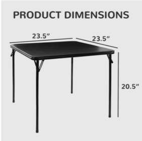Folding Table, Black