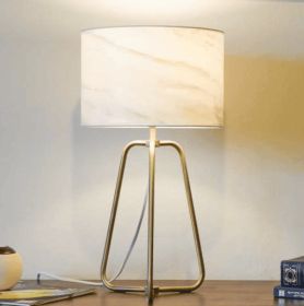 New Design Small Modern Stylish Desk Lamp In Stock In The United States, Easy To Install, Optima Marble Lampshade Table Lamp - Bronze 110V Metal Onlin