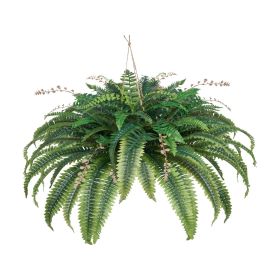 Artificial Boston Ferns Large Plastic Fern 80 Branches Indoor Outdoor Decor