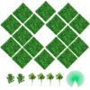 VEVOR Artificial Boxwood Panels, 16 PCS 20"x20" Boxwood Hedge Wall Panels, PE Artificial Grass Backdrop Wall 1.6", Privacy Hedge Screen for Decoration