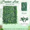 12 pieces of 24 "x 16" artificial boxwood boards, grass wall panels, boxwood fence panels, UV protection suitable for artificial green wall decoration
