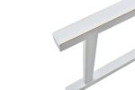 Outdoor Garden Patio Bench,Iron Metal Steel Frame Park Bench with Backrest and Armrest, Slatted Seat for Park, Yard & Porch, Balcony, Accommodates 2-3