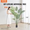 VEVOR Artificial Palm Tree, 6 FT Tall Faux Plant, Secure PE Material & Anti-Tip Tilt Protection Low-Maintenance Plant, Lifelike Green Fake Tree for Ho