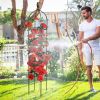 2 Packs Garden Obelisk Trellis 5.9FT Plants Tower for Climbing Plants Flower Vegetable Vine Support Rustproof Garden Plant Trellis Black