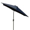 8.8 feet Outdoor Aluminum Patio Umbrella, Patio Umbrella, Market Umbrella with 42 Pound Square Resin Umbrella Base, Push Button Tilt and Crank lift, N