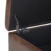 Owen - Coffee Table Storage Ottoman - Distressed Chestnut Brown