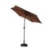 8.8 feet Outdoor Aluminum Patio Umbrella, Patio Umbrella, Market Umbrella with 33 pounds Round Resin Umbrella Base, Push Button Tilt and Crank lift, T