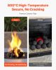 3 Inch 15 Pcs Ceramic Fire Balls Round Fire Stones Reusable Lava Rocks
