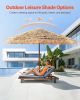 Tiki Umbrella Thatched Patio Umbrella 9 ft Poolside Patio Beach Umbrella