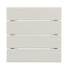 36*36*47cm Single Layer Square HDPE Side Table White