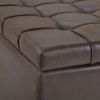 Harrison - Coffee Table Storage Ottoman - Distressed Brown