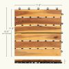 10pcs Interlocking Patio Deck Tiles 11.8 x 11.8in Wood Floor Tiles Outdoor Flooring for Patio Garden Deck Poolside