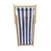 Populus wood sling chair blue Stripe Broad  Dark blue Strip