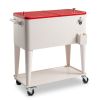 80Qt Red &White Box White Square Foot Tube With Drain Pipe Freezer Incubator