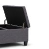 Harrison - Coffee Table Storage Ottoman - Slate Grey