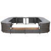 Square Spa Surround Gray 105.5"x105.5" x 21.7" Poly Rattan