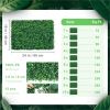 12 pieces of 24 "x 16" artificial boxwood boards, grass wall panels, boxwood fence panels, UV protection suitable for artificial green wall decoration