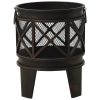 Rustic Fire Pit with Poker ��16.5"21.3" Steell
